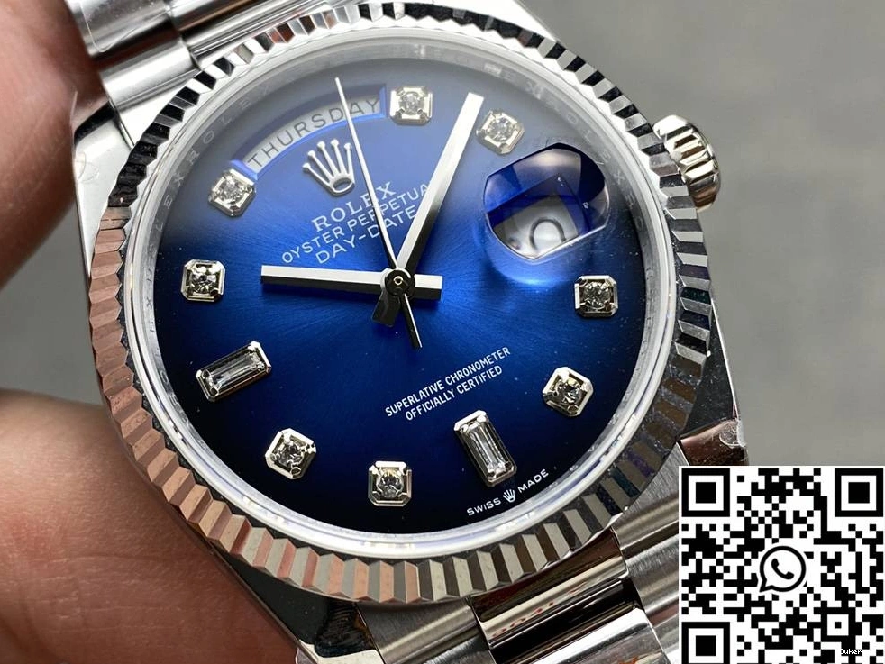 v5 Blue Tungsten Factory 128239-0023 Steel Dial 36mm Rolex QF Date Day Timeless 998 0714
